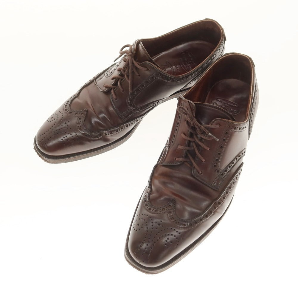 【中古】クロケットアンドジョーンズ CROCKETT&JONES ALKA別注 コードバン ウイングチップ ドレスシューズ ブラウン【 6 1/2 D 】【 状態ランクC 】【 メンズ 】