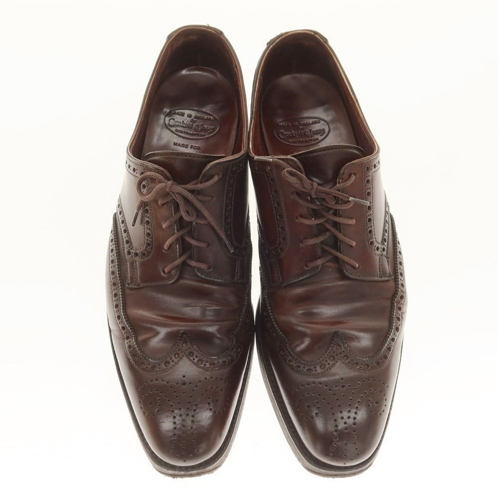 【中古】クロケットアンドジョーンズ CROCKETT&JONES ALKA別注 コードバン ウイングチップ ドレスシューズ ブラウン【 6 1/2 D 】【 状態ランクC 】【 メンズ 】