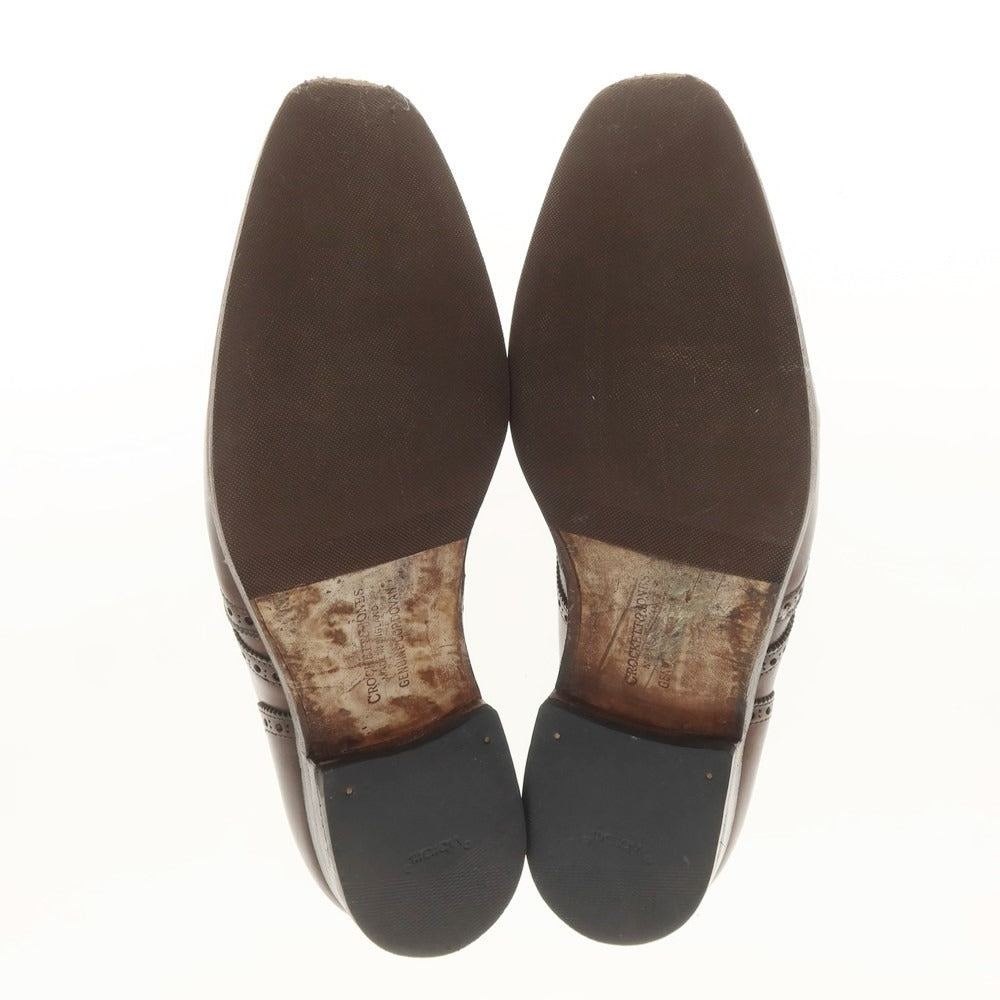 【中古】クロケットアンドジョーンズ CROCKETT&JONES ALKA別注 コードバン ウイングチップ ドレスシューズ ブラウン【 6 1/2 D 】【 状態ランクC 】【 メンズ 】