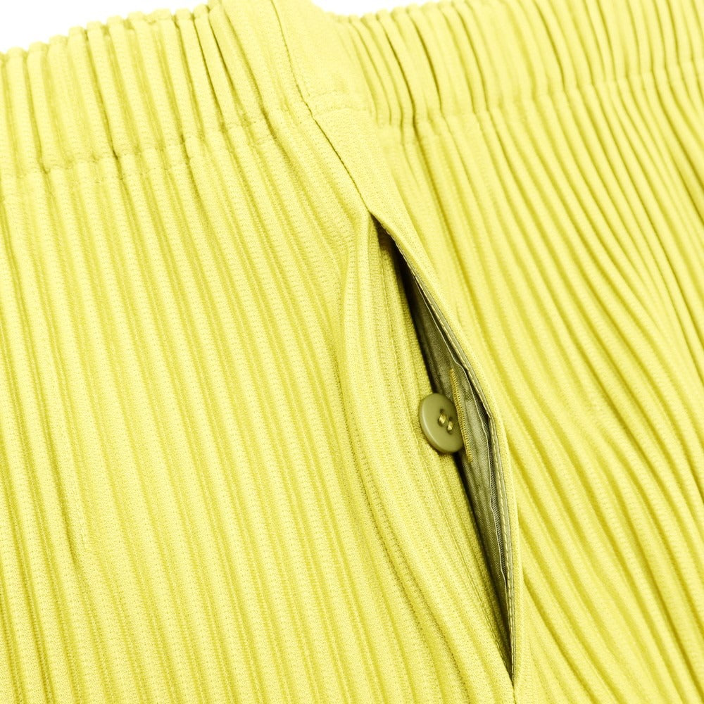 【中古】オム プリッセ イッセイミヤケ HOMME PLISSE ISSEY MIYAKE 2024年秋冬 MONTHLY COLOR OCTOBER プリーツパンツ ティーグリーン【サイズ表記なし(L位)】【GRN】【S/S/A/W】【状態ランクA】【メンズ】