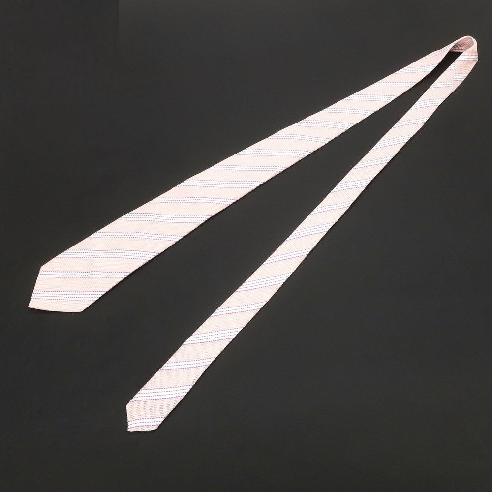 【中古】ドレイクス DRAKES シルク ストライプ柄ネクタイ ピンクxパープル【PNK】【S/S/A/W】【状態ランクB】【メンズ】