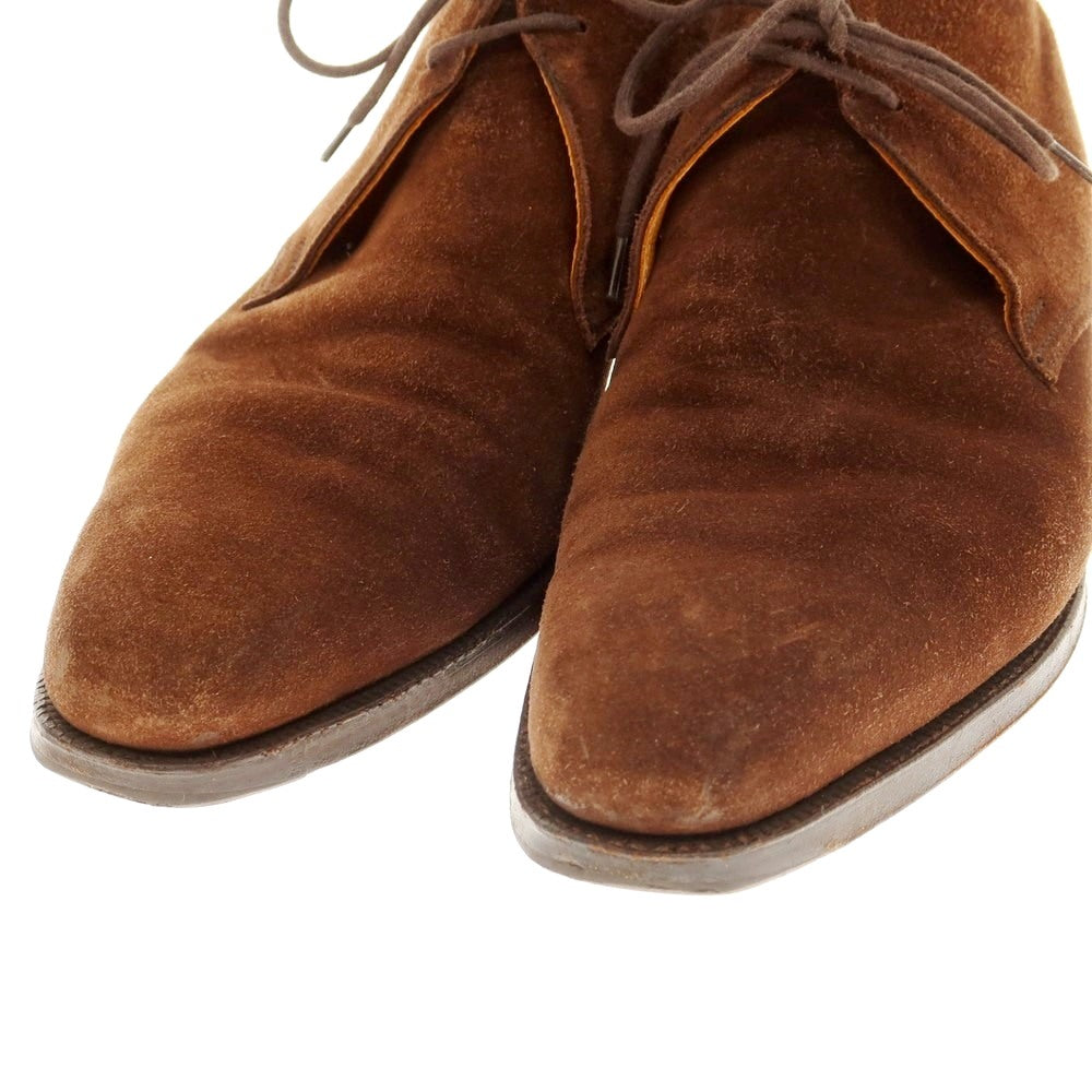 【中古】クロケットアンドジョーンズ CROCKETT&JONES TETBURY スエード チャッカブーツ ブラウン【 5 1/2E 】【 状態ランクC 】【 メンズ 】