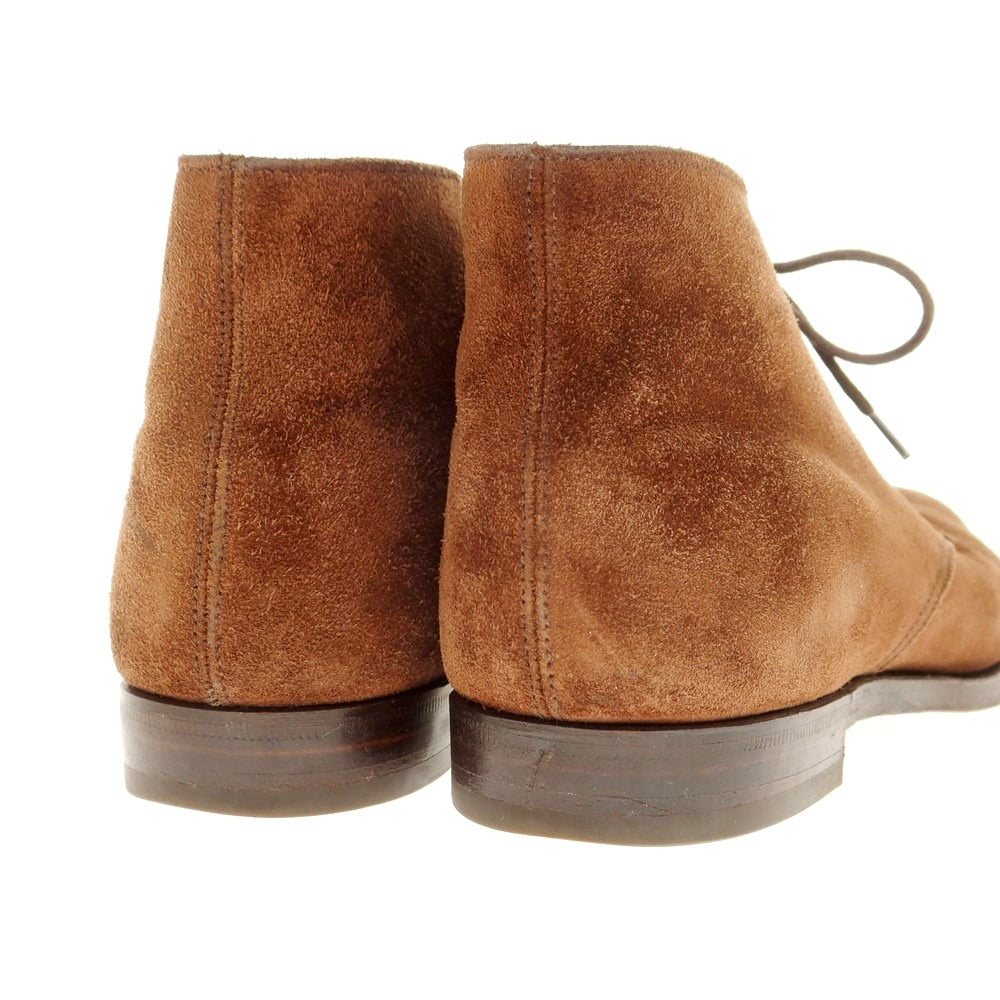 【中古】クロケットアンドジョーンズ CROCKETT&JONES TETBURY スエード チャッカブーツ ブラウン【 5 1/2E 】【 状態ランクC 】【 メンズ 】