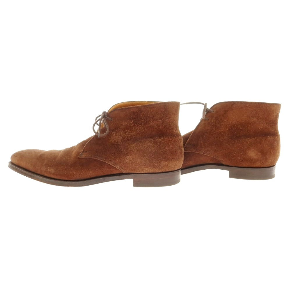 【中古】クロケットアンドジョーンズ CROCKETT&JONES TETBURY スエード チャッカブーツ ブラウン【 5 1/2E 】【 状態ランクC 】【 メンズ 】