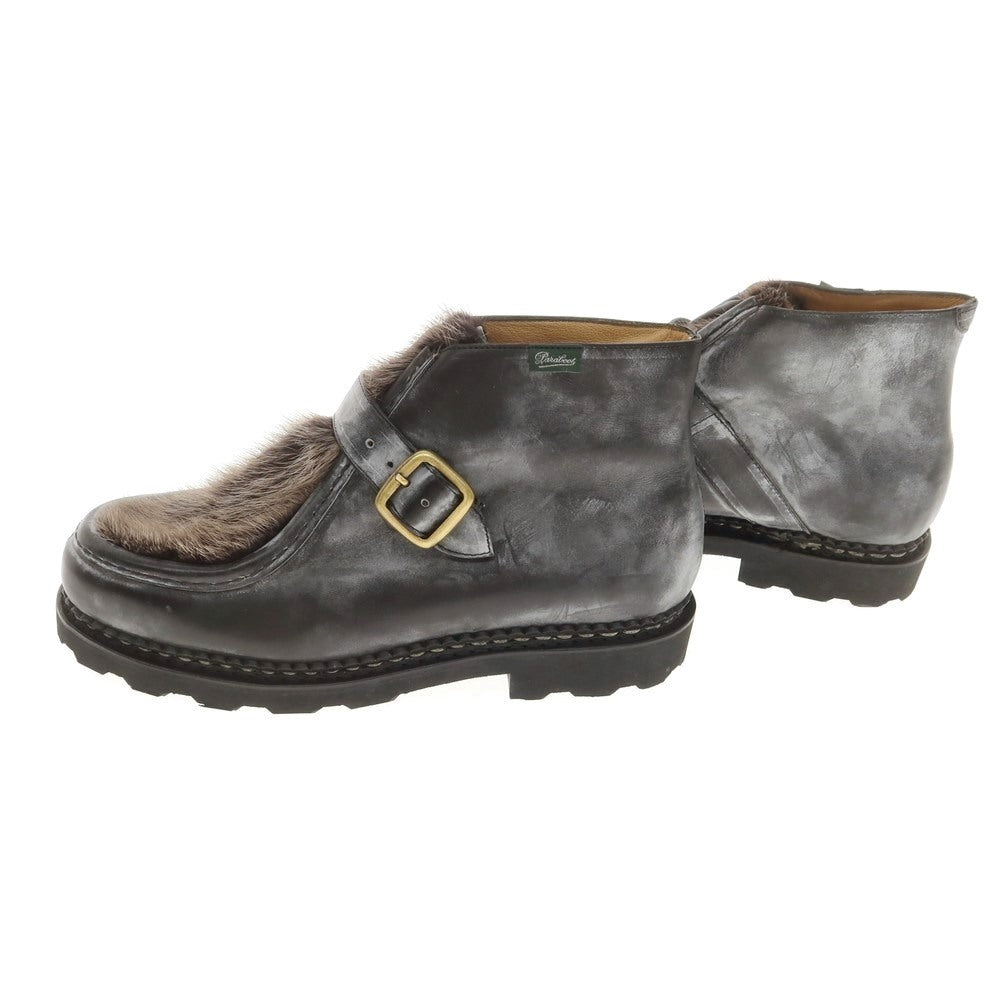 【中古】【未使用】パラブーツ Paraboot International Gallery BEAMS別注 MILLY BRIDE ミンクファー ブーツ ブラック【 41 1/2 】【 状態ランクS 】【 メンズ 】