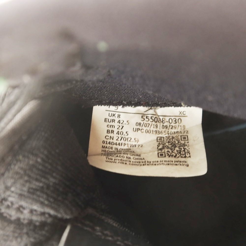 【中古】ナイキ NIKE Air Jordan 1 Retro High OG スニーカー ブラックxグリーン【 27cm 】【 状態ランクC 】【 メンズ 】