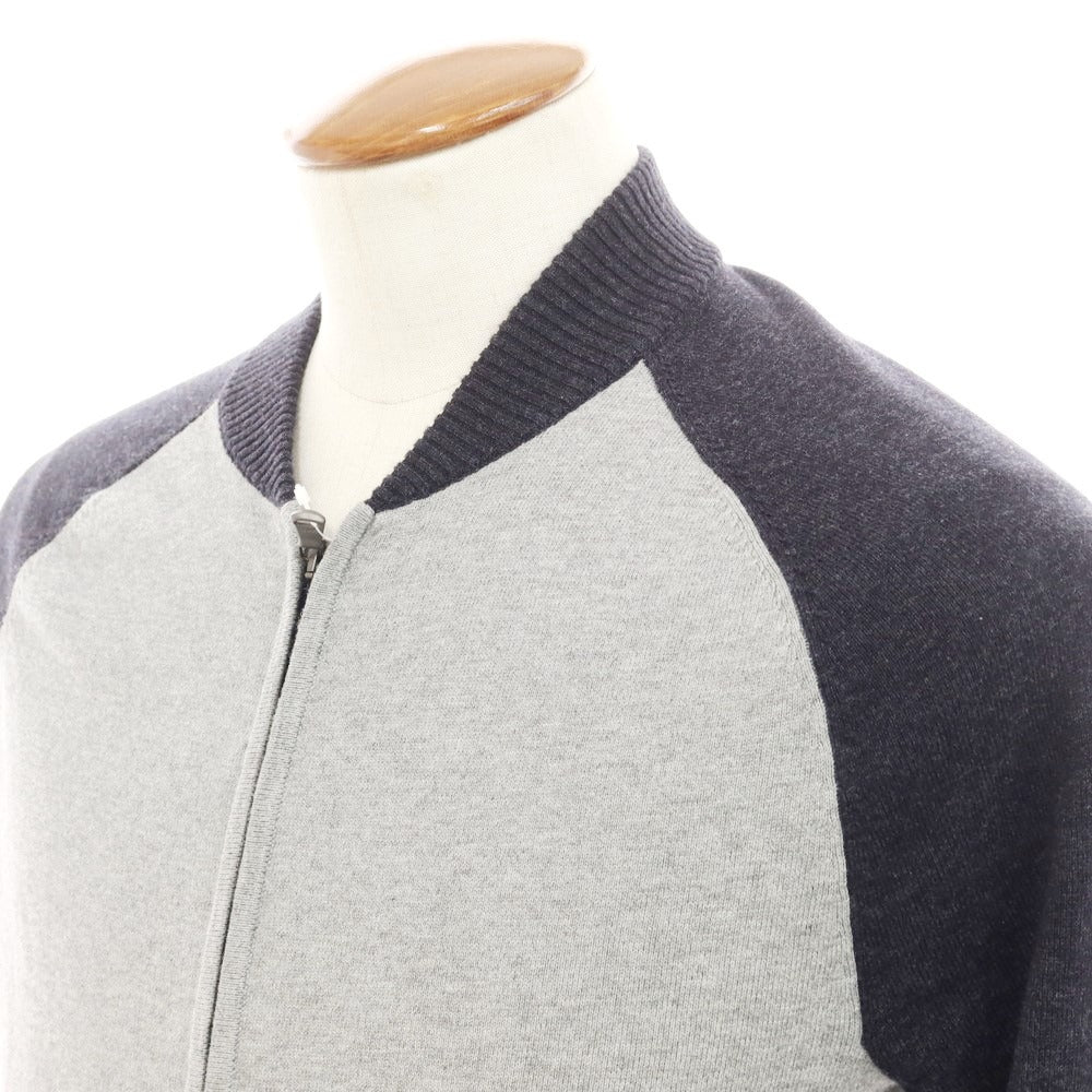 【中古】ジェームスパース JAMES PERSE コットンウール ジップアップ ブルゾン グレーxダークグレー【 1 】【 状態ランクA 】【 メンズ 】