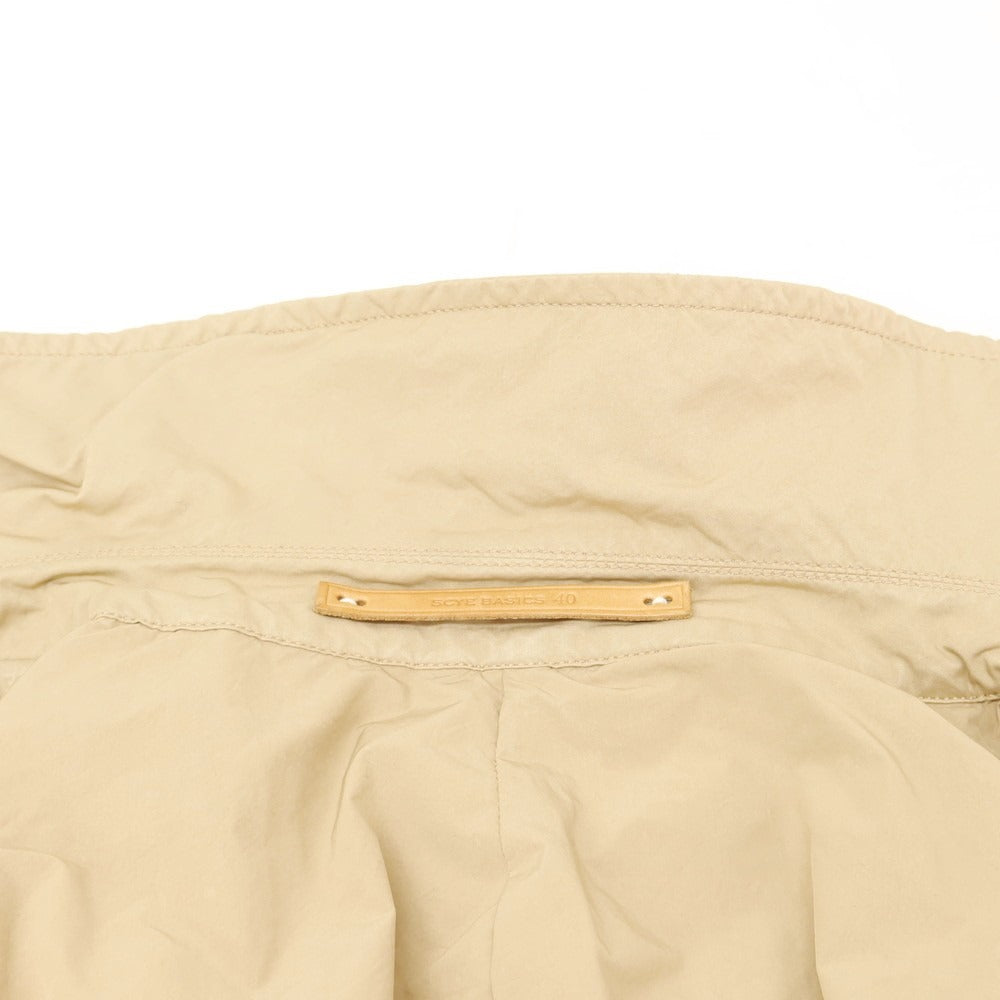 【中古】サイベーシックス SCYE BASICS ポリエステルナイロン ステンカラーコート ベージュ【 40 】【 状態ランクC 】【 メンズ 】
