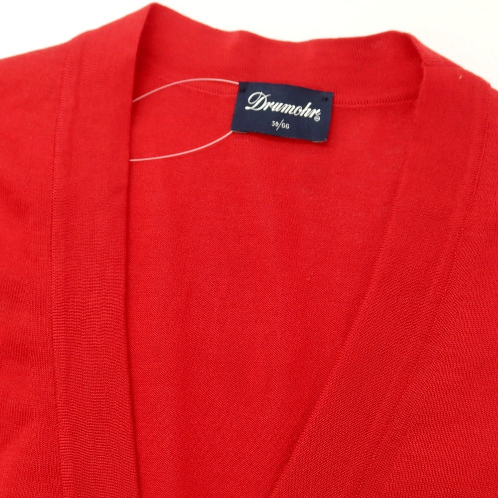 【中古】ドルモア DRUMOHR ハイゲージ コットン カーディガン レッド【 48 】【 状態ランクB 】【 メンズ 】