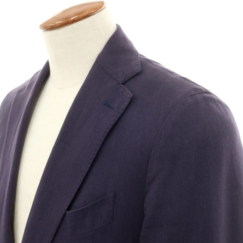 【中古】ラルディーニ LARDINI ウールコットン 3つボタン テーラードジャケット ネイビー【 46 】【 状態ランクC 】【 メンズ 】
