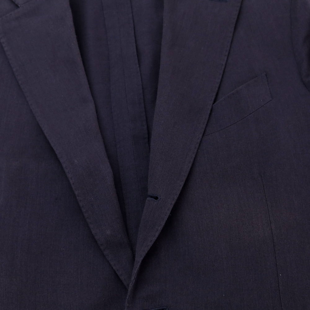【中古】ラルディーニ LARDINI ウールコットン 3つボタン テーラードジャケット ネイビー【 46 】【 状態ランクC 】【 メンズ 】