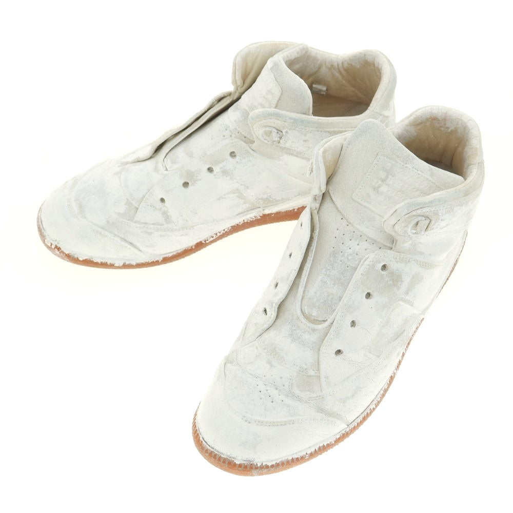 【中古】マルタンマルジェラ22 Martin Margiela 22 ペンキ ハイカットスニーカー ホワイト【 43 】【 状態ランクB 】【 メンズ 】