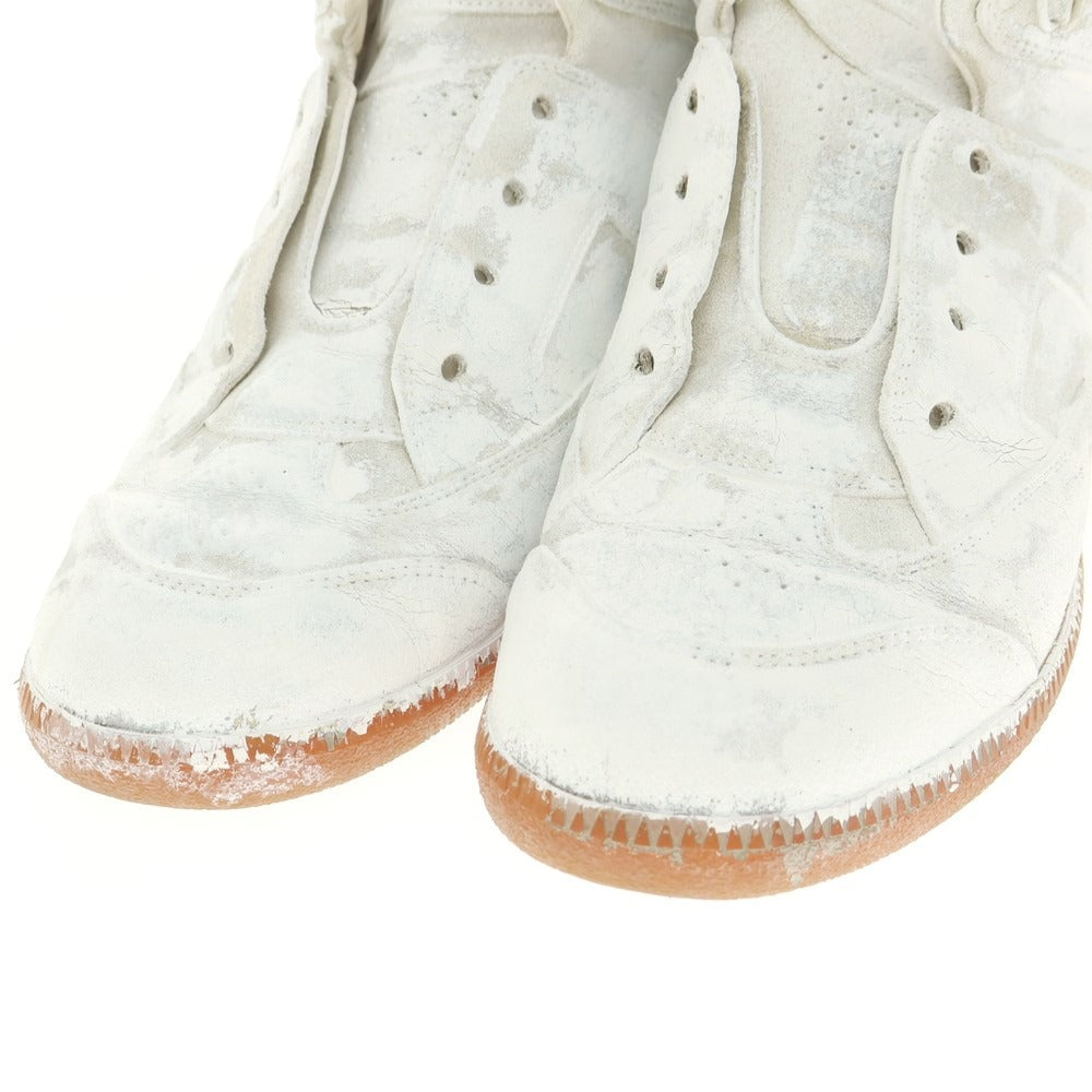 【中古】マルタンマルジェラ22 Martin Margiela 22 ペンキ ハイカットスニーカー ホワイト【 43 】【 状態ランクB 】【 メンズ 】