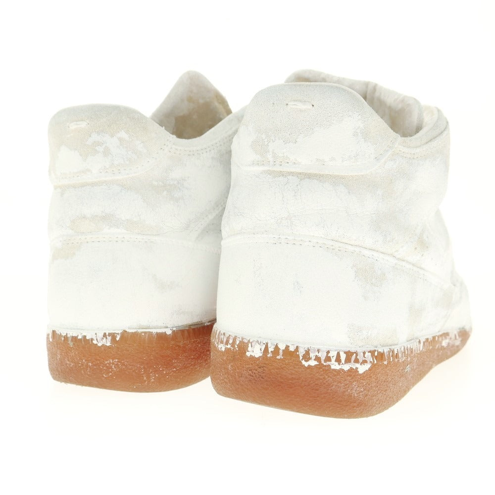 【中古】マルタンマルジェラ22 Martin Margiela 22 ペンキ ハイカットスニーカー ホワイト【 43 】【 状態ランクB 】【 メンズ 】