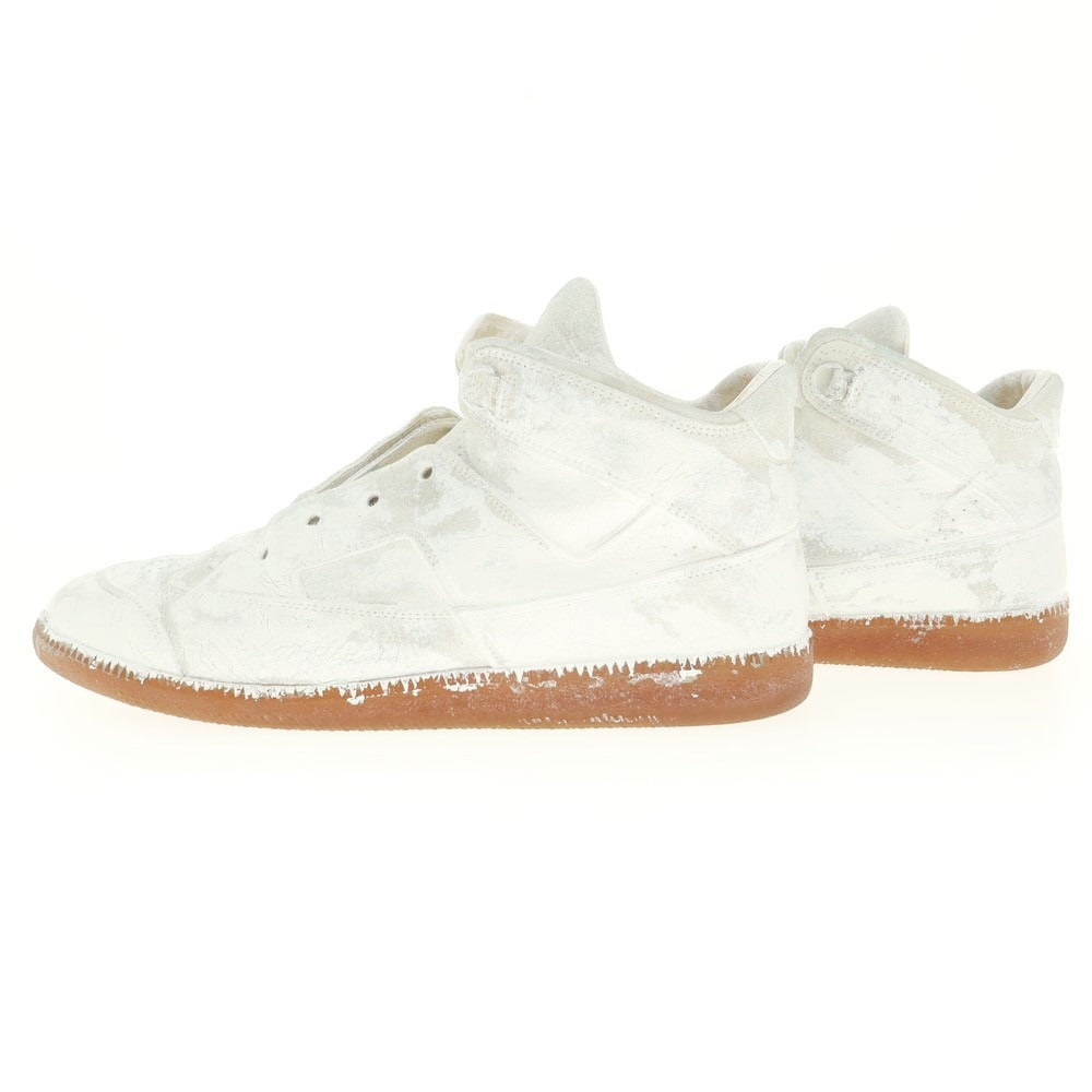 【中古】マルタンマルジェラ22 Martin Margiela 22 ペンキ ハイカットスニーカー ホワイト【 43 】【 状態ランクB 】【 メンズ 】
