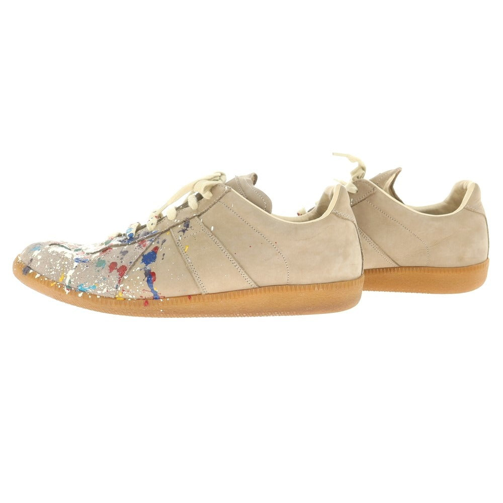 【中古】マルタンマルジェラ22 Martin Margiela 22 ペンキ ヌバック スニーカー ブラウングレー【 43 】【 状態ランクB 】【 メンズ 】