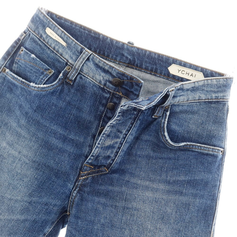 【中古】イカイ YCHAI ストレッチ ユーズド加工 ジーンズ デニムパンツ ブルー【サイズ30】【BLU】【S/S/A/W】【状態ランクB】【メンズ】