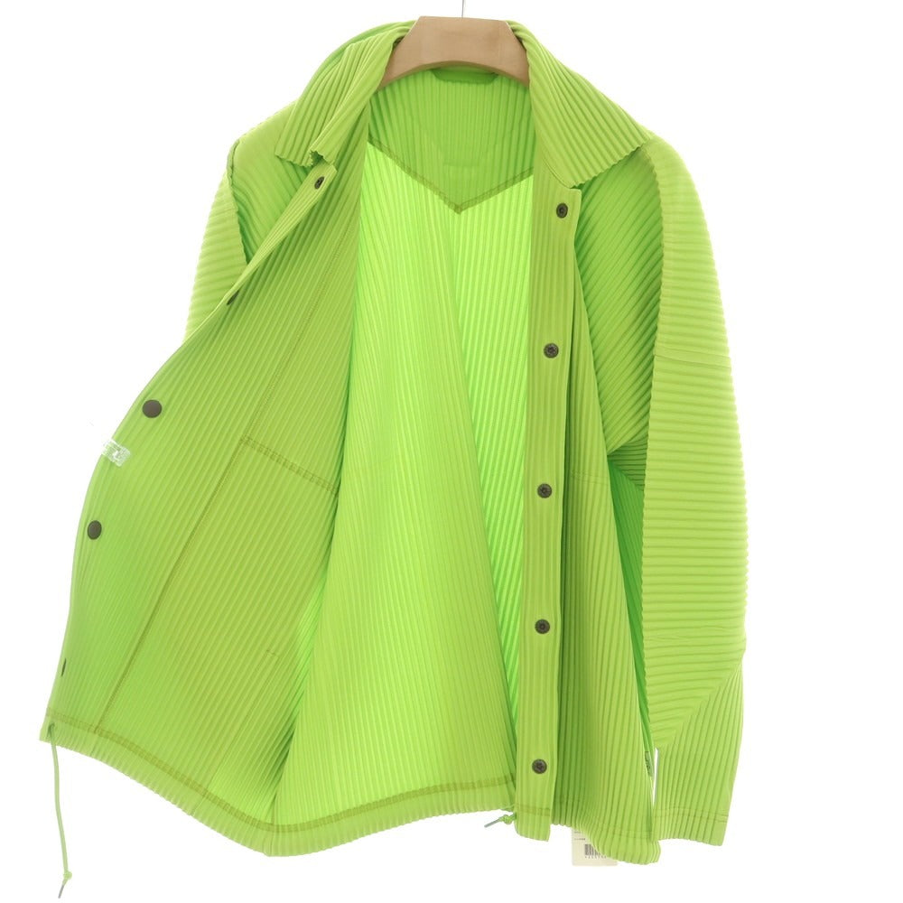 【中古】オム プリッセ イッセイミヤケ HOMME PLISSE ISSEY MIYAKE 2025年春夏 プリーツ加工 ブルゾン ライトグリーン【 表記なし(L位) 】【 状態ランクA 】【 メンズ 】