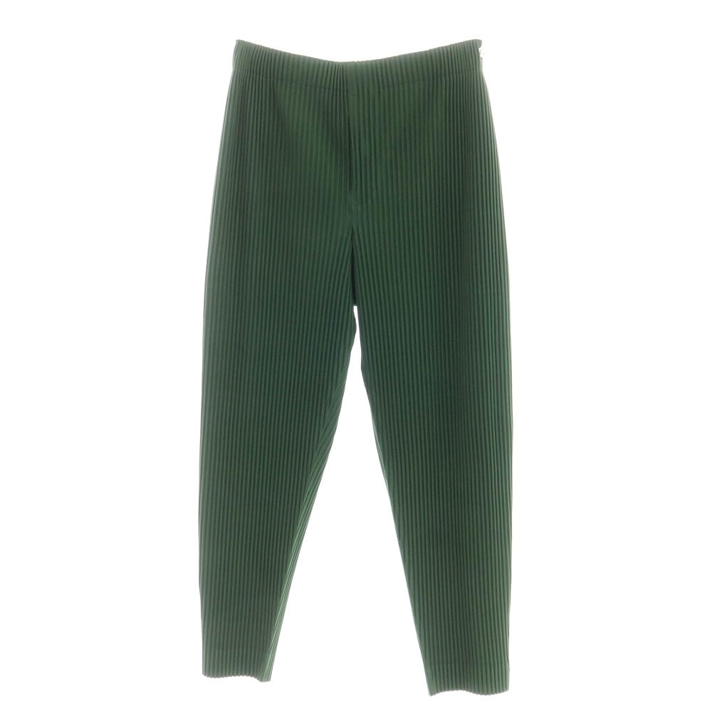 【中古】オム プリッセ イッセイミヤケ HOMME PLISSE ISSEY MIYAKE 2024年秋冬 MONTHLY COLOR AUGUST プリーツ イージーパンツ グリーン【サイズ表記なし(L位)】【GRN】【S/S/A/W】【状態ランクA】【メンズ】
