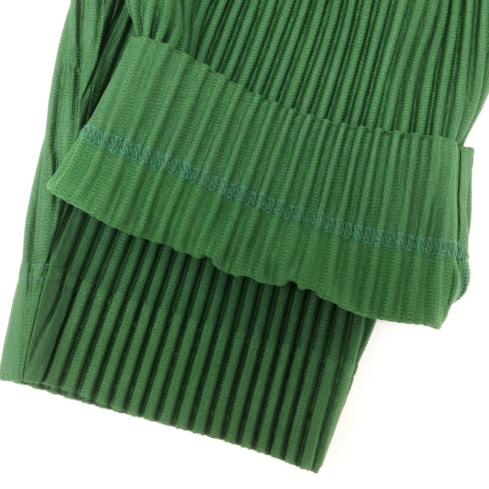 【中古】オム プリッセ イッセイミヤケ HOMME PLISSE ISSEY MIYAKE 2024年秋冬 MONTHLY COLOR AUGUST プリーツ イージーパンツ グリーン【サイズ表記なし(L位)】【GRN】【S/S/A/W】【状態ランクA】【メンズ】
