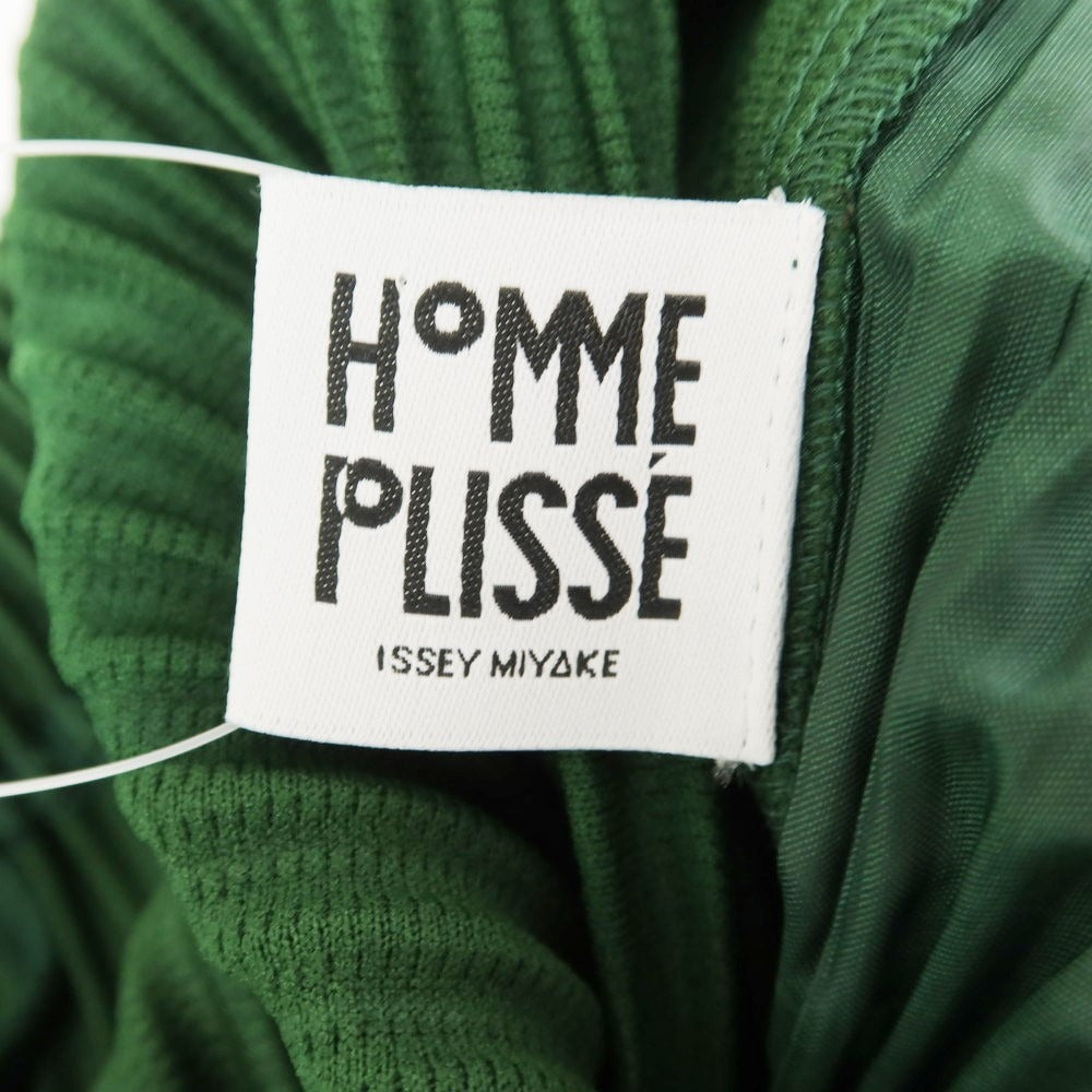 【中古】オム プリッセ イッセイミヤケ HOMME PLISSE ISSEY MIYAKE 2024年秋冬 MONTHLY COLOR AUGUST プリーツ イージーパンツ グリーン【サイズ表記なし(L位)】【GRN】【S/S/A/W】【状態ランクA】【メンズ】