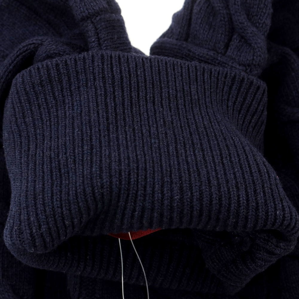 【中古】ドリューアンドコー DREW&CO ケーブル編み ミドルゲージウール タートルネックニット ネイビー【 S 】【 状態ランクB 】【 メンズ 】