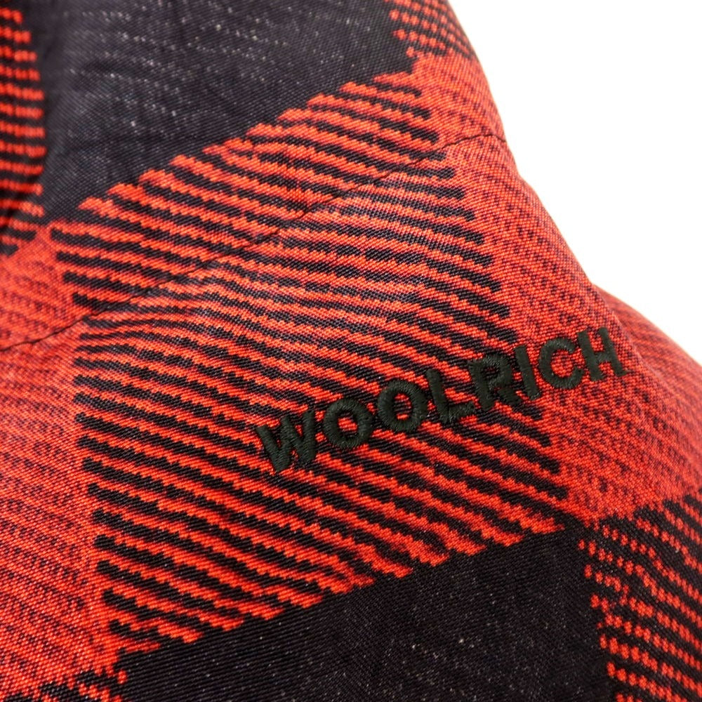 【中古】ウールリッチ WOOLRICH 2024年秋冬 Black Label ナイロン チェック ダウンジャケット レッドxブラック【 XS 】【 状態ランクA 】【 メンズ 】