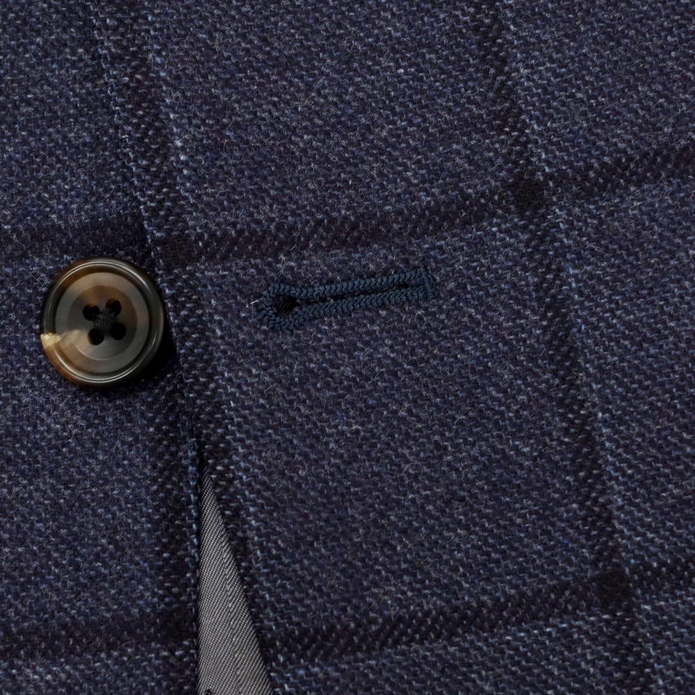 【中古】セビロ アンド コー Sebiro & co ウール チェック 3B テーラードジャケット ネイビー【サイズ48】【NVY】【A/W】【状態ランクC】【メンズ】