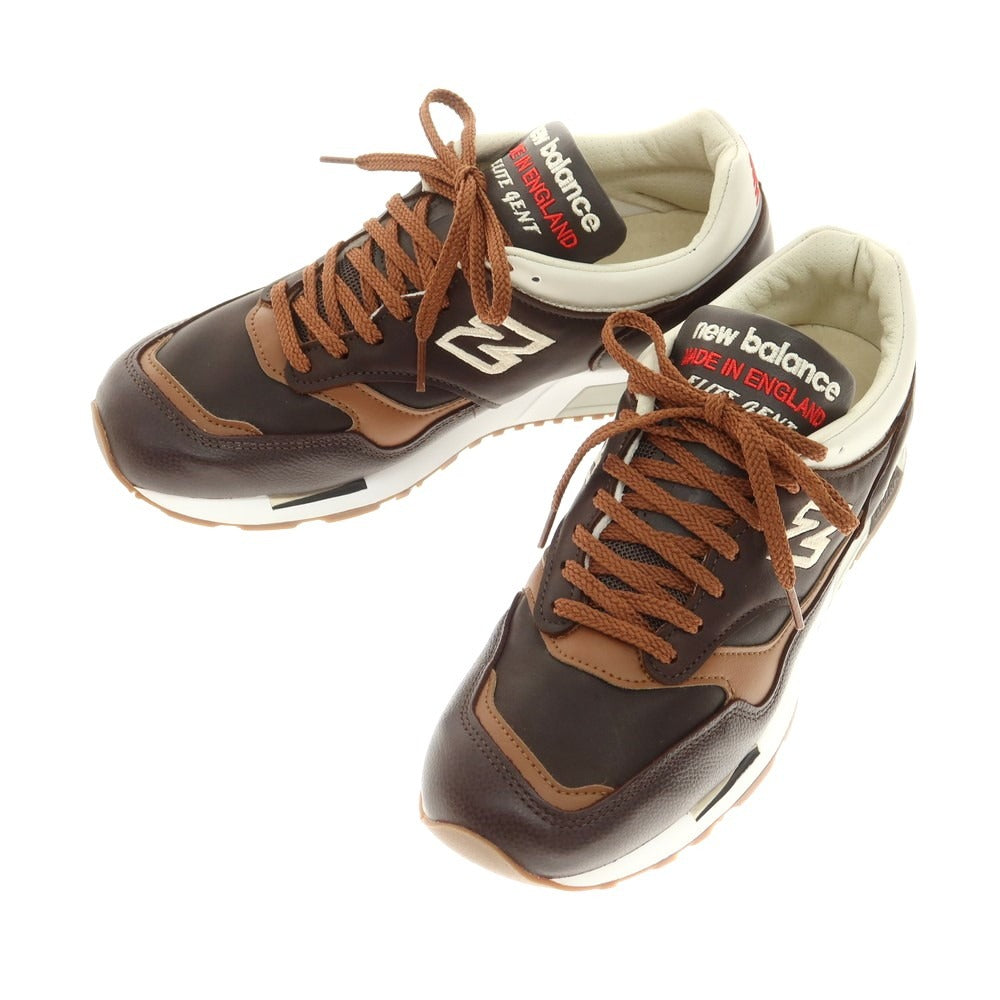 【中古】【未使用】ニューバランス NEW BALANCE 英国製 M1500GNB レザー スニーカー ブラウン系【 25.5cm 】【 状態ランクS 】【 メンズ 】