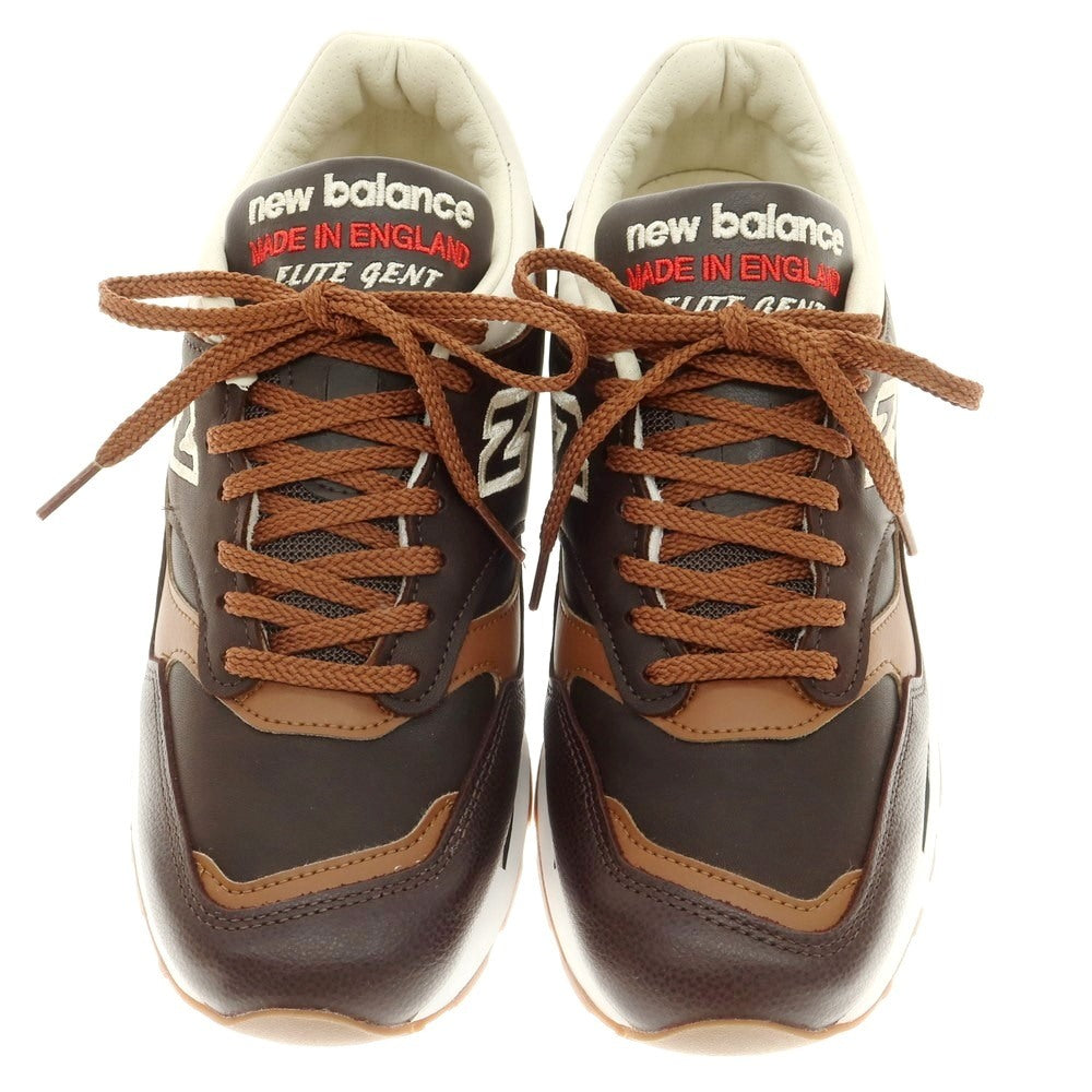 【中古】【未使用】ニューバランス NEW BALANCE 英国製 M1500GNB レザー スニーカー ブラウン系【 25.5cm 】【 状態ランクS 】【 メンズ 】