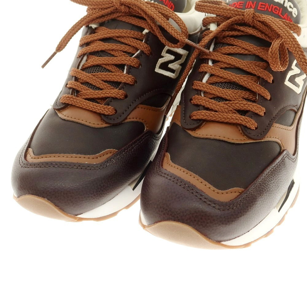 【中古】【未使用】ニューバランス NEW BALANCE 英国製 M1500GNB レザー スニーカー ブラウン系【 25.5cm 】【 状態ランクS 】【 メンズ 】