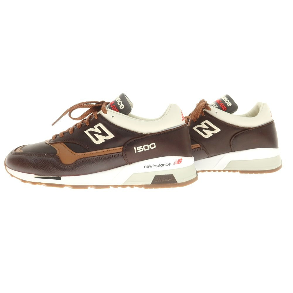 【中古】【未使用】ニューバランス NEW BALANCE 英国製 M1500GNB レザー スニーカー ブラウン系【 25.5cm 】【 状態ランクS 】【 メンズ 】