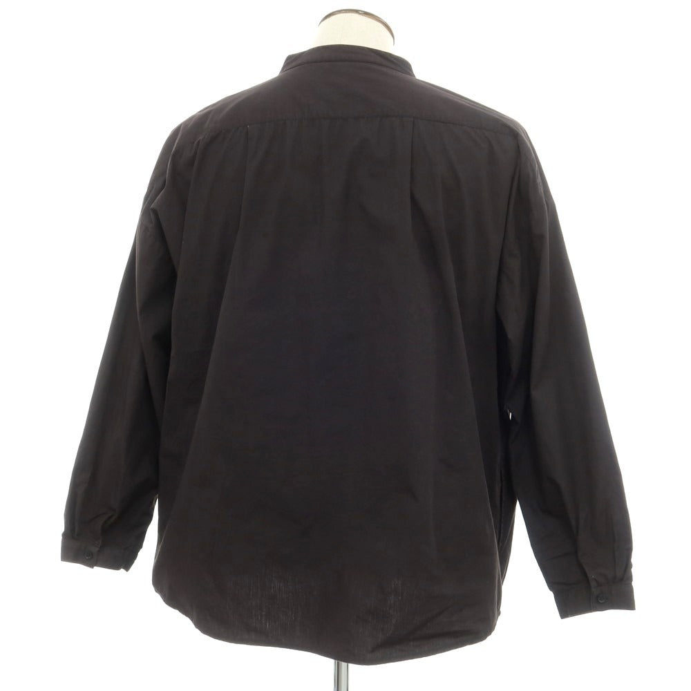 【中古】シーオール SEEALL コットン バンドカラー ワイド カジュアルシャツ ブラック【 48 】【 状態ランクB 】【 メンズ 】