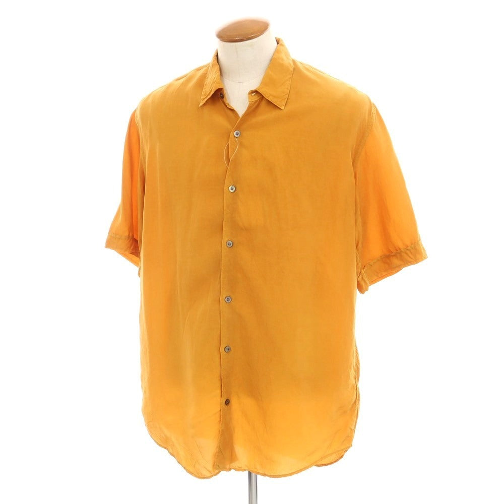 【中古】セモー semoh URBAN RESEARCH別注 キュプラ レギュラーカラー 半袖シャツ マスタード【 2 】【 状態ランクC 】【 メンズ 】