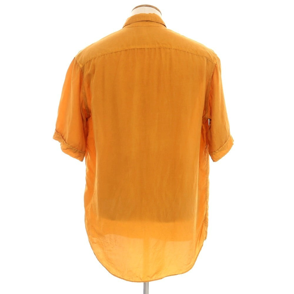 【中古】セモー semoh URBAN RESEARCH別注 キュプラ レギュラーカラー 半袖シャツ マスタード【 2 】【 状態ランクC 】【 メンズ 】