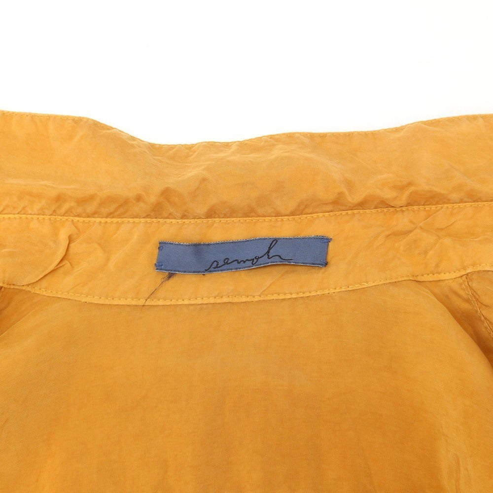 【中古】セモー semoh URBAN RESEARCH別注 キュプラ レギュラーカラー 半袖シャツ マスタード【 2 】【 状態ランクC 】【 メンズ 】