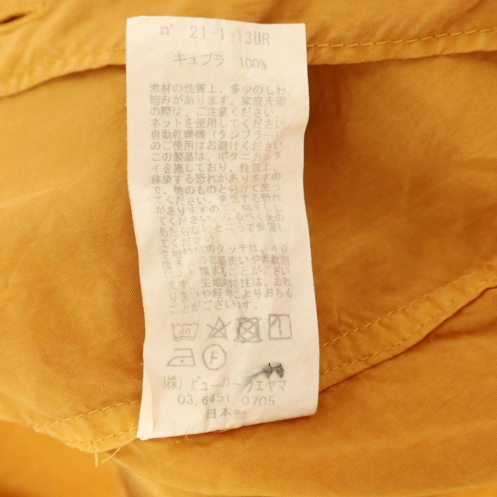 【中古】セモー semoh URBAN RESEARCH別注 キュプラ レギュラーカラー 半袖シャツ マスタード【 2 】【 状態ランクC 】【 メンズ 】