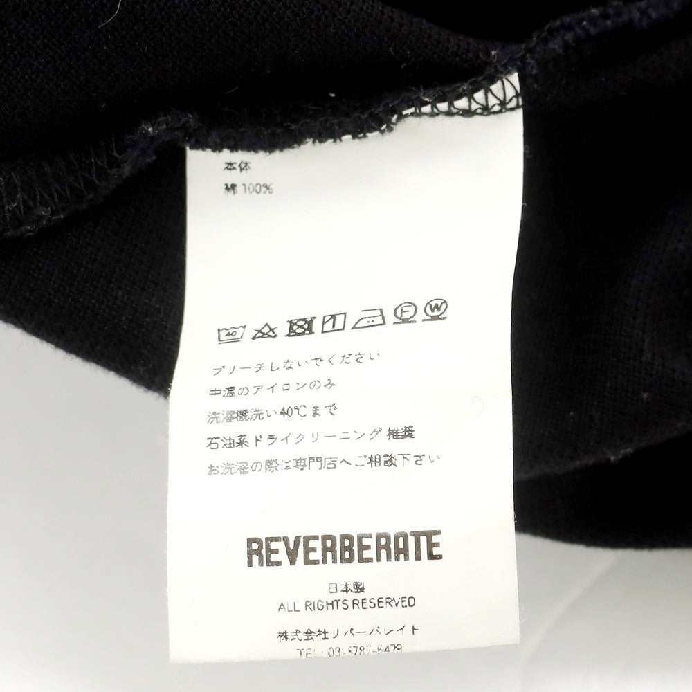 【中古】リバーバレイト REVERBERATE コットン ジップアップ 長袖ポロシャツ ブラック【 表記なし(M位) 】【 状態ランクB 】【 メンズ 】
