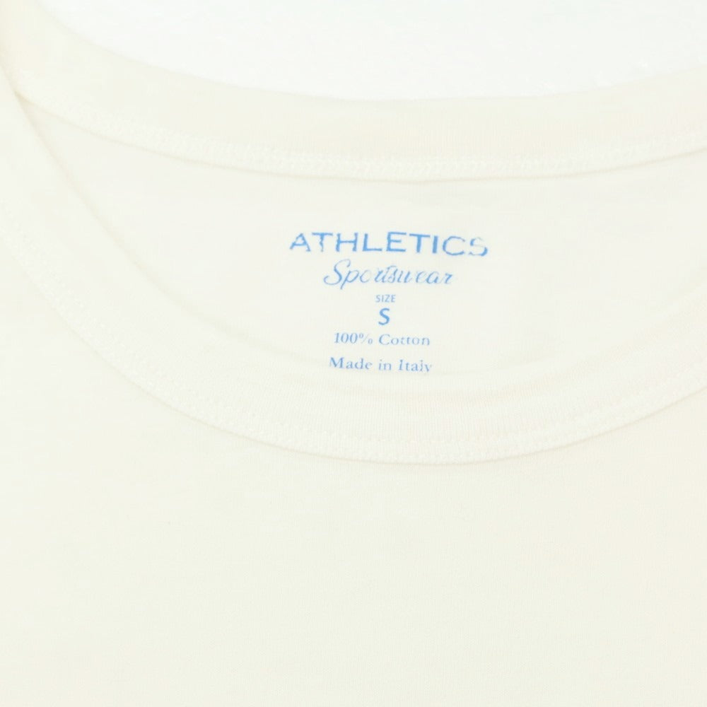 【中古】ATHLETICS SPORTSWEAR コットン クルーネック 半袖Tシャツ ホワイト【 S 】【 状態ランクB 】【 メンズ 】