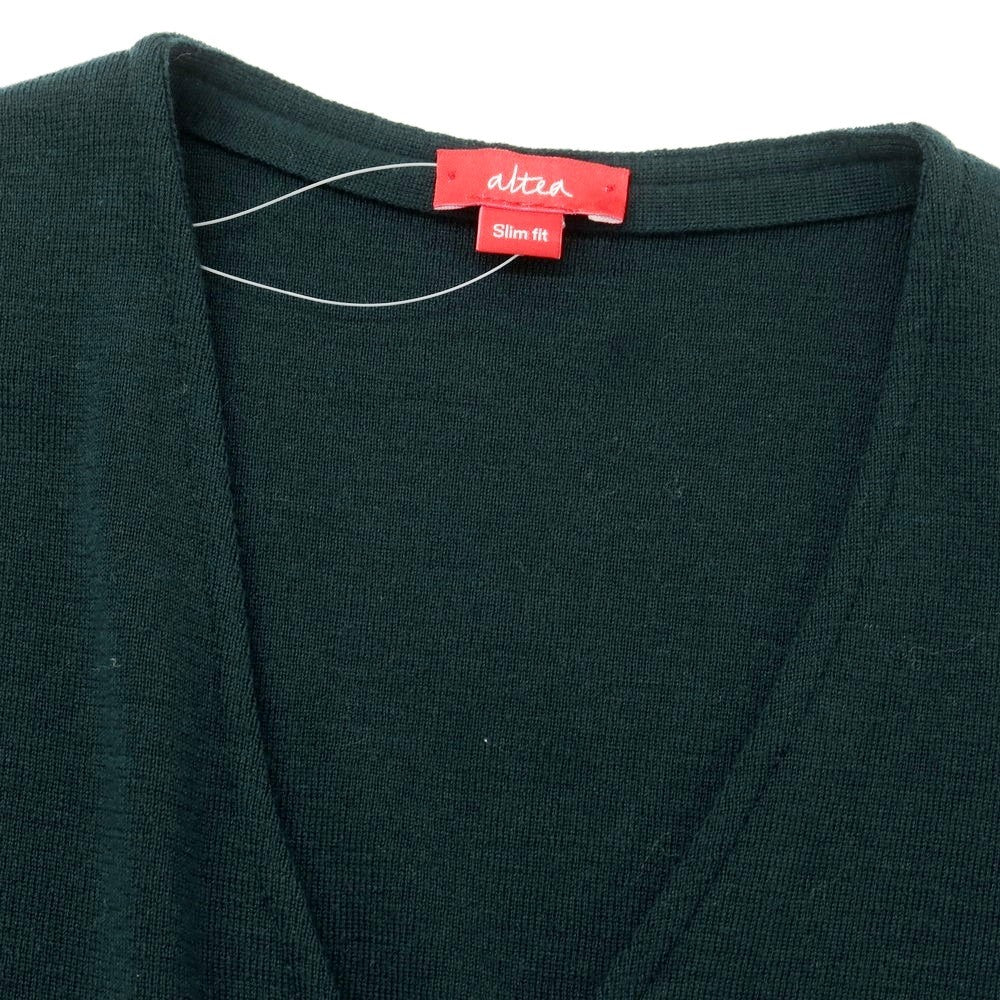 【中古】アルテア Altea ウール ニットベスト カーディガン ダークグリーン【 S 】【 状態ランクB 】【 メンズ 】