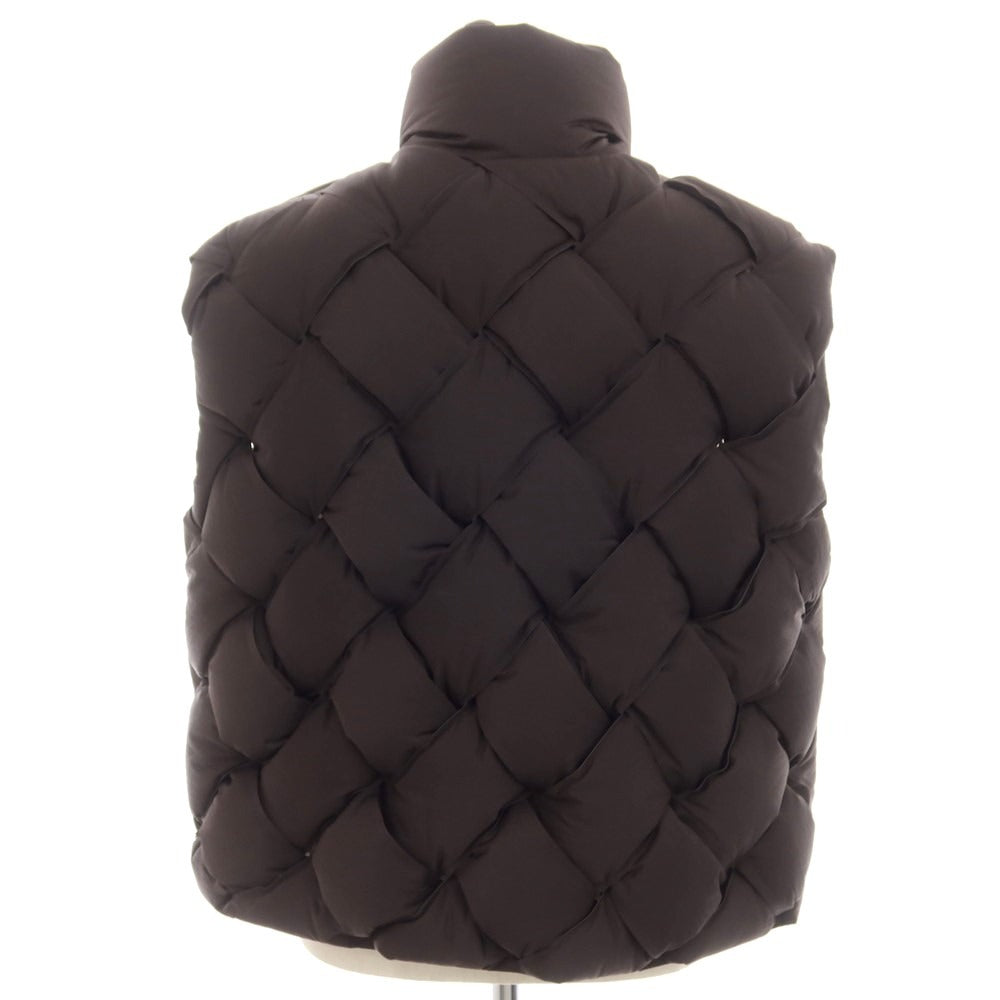 【中古】ボッテガヴェネタ BOTTEGAVENETA ナイロン ダウンベスト ダークブラウン【サイズS】【BRW】【A/W】【状態ランクA】【メンズ】