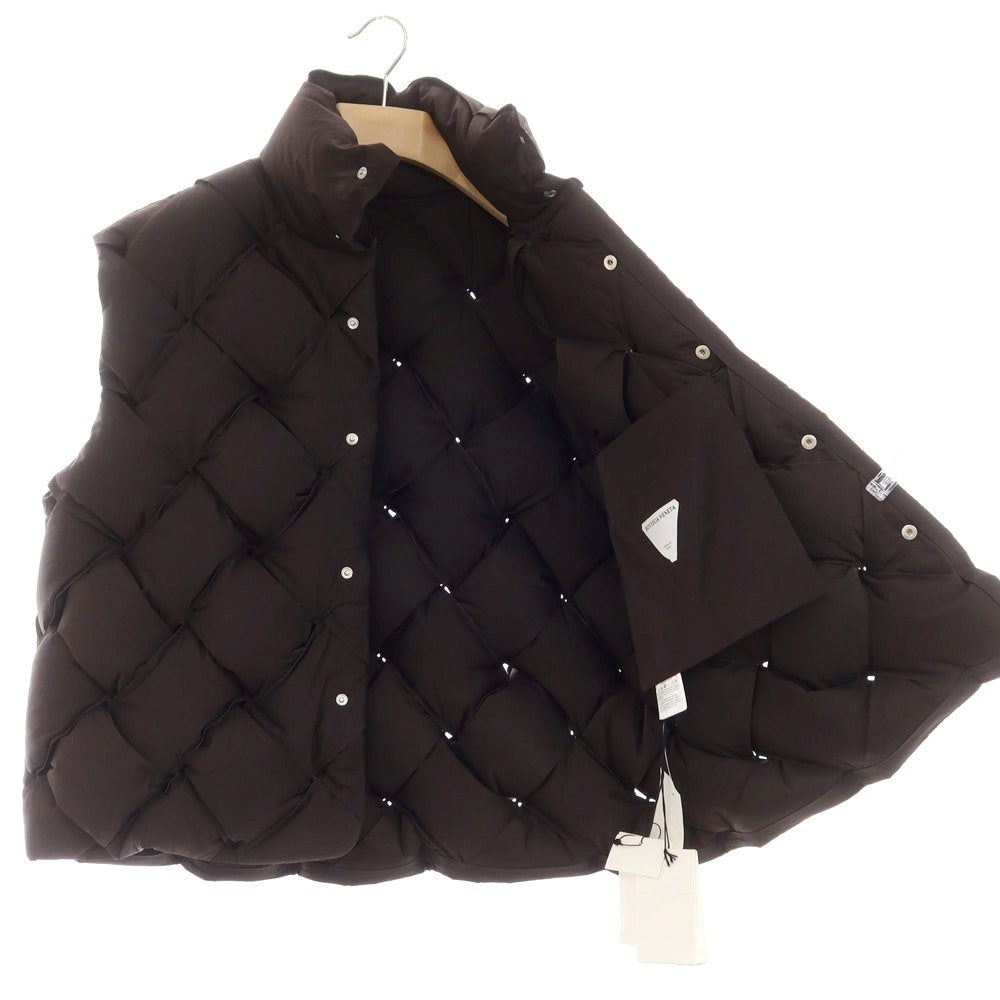 【中古】ボッテガヴェネタ BOTTEGAVENETA ナイロン ダウンベスト ダークブラウン【サイズS】【BRW】【A/W】【状態ランクA】【メンズ】