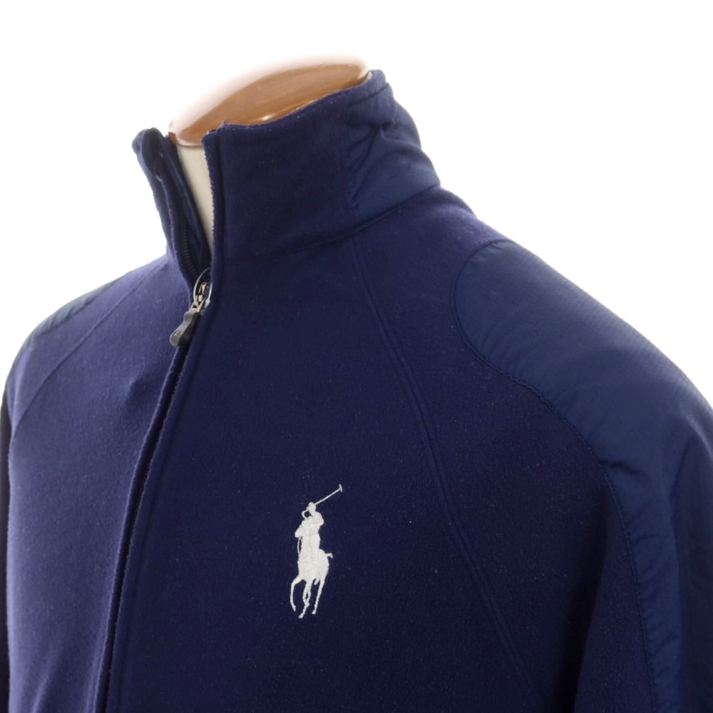 【中古】ポロゴルフ POLO GOLF ポリエステル ジップアップ フリースジャケット ネイビー【サイズM】【NVY】【A/W】【状態ランクB】【メンズ】