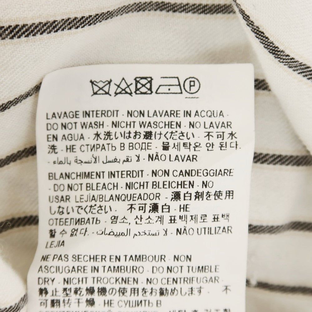 【中古】サンローランパリ SAINT LAURENT PARIS コットンリヨセルウール カジュアルシャツ
ホワイトxグレー【 36 】【 状態ランクD 】【 メンズ 】
