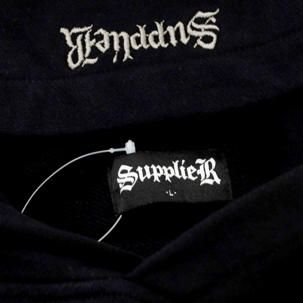 【中古】サプライヤー SUPPLIER プルオーバー スウェット パーカー ブラック【 L 】【 状態ランクB 】【 メンズ 】
