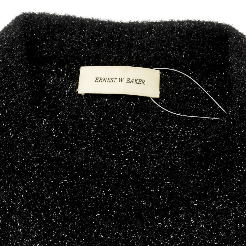 【中古】アーネスト ダブル ベイカー ERNEST W. BAKER モヘヤナイロン クルーネックニット ブラック【 S/46 】【 状態ランクB 】【 メンズ 】