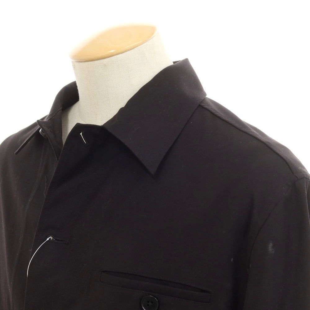 【中古】アドルフォドミンゲス ADOLFO DOMINGUEZ ポリエステルレーヨン オープンカラー カジュアルシャツ ブラック【 S 】【 状態ランクB 】【 メンズ 】