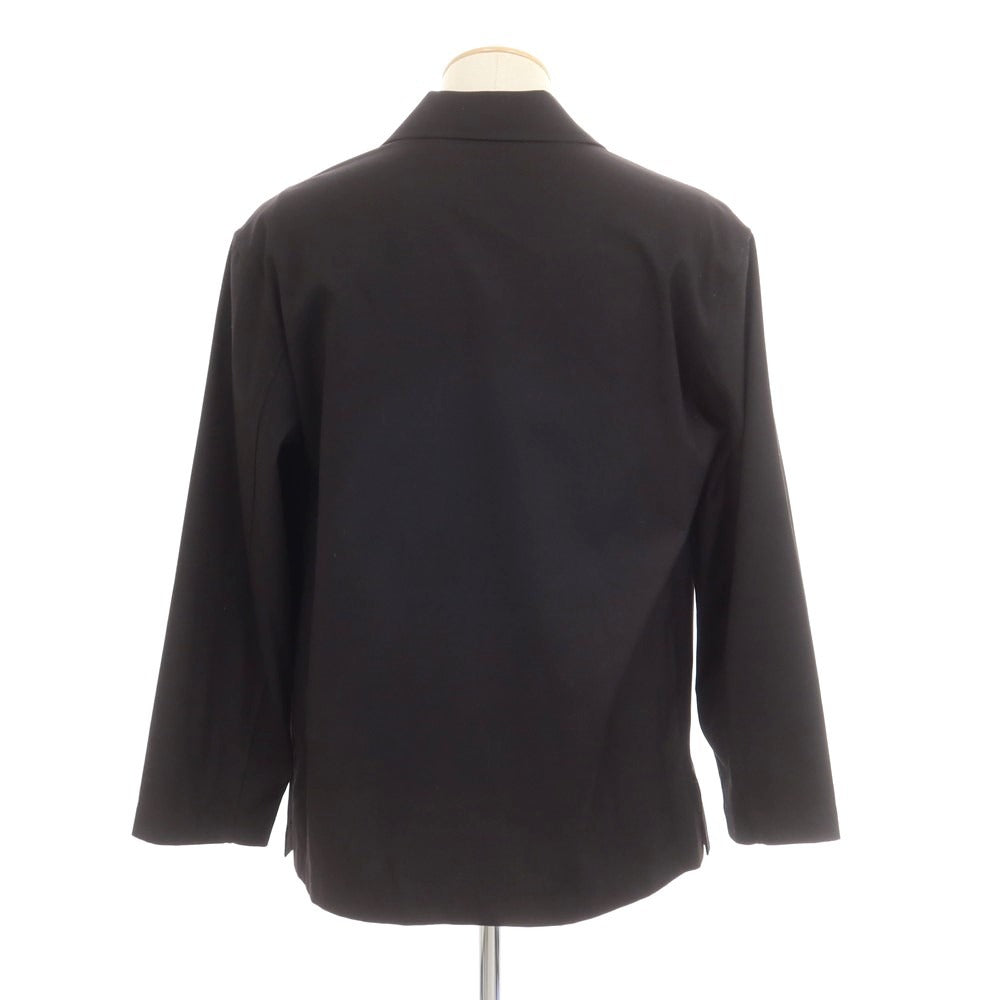 【中古】アドルフォドミンゲス ADOLFO DOMINGUEZ ポリエステルレーヨン オープンカラー カジュアルシャツ ブラック【 S 】【 状態ランクB 】【 メンズ 】