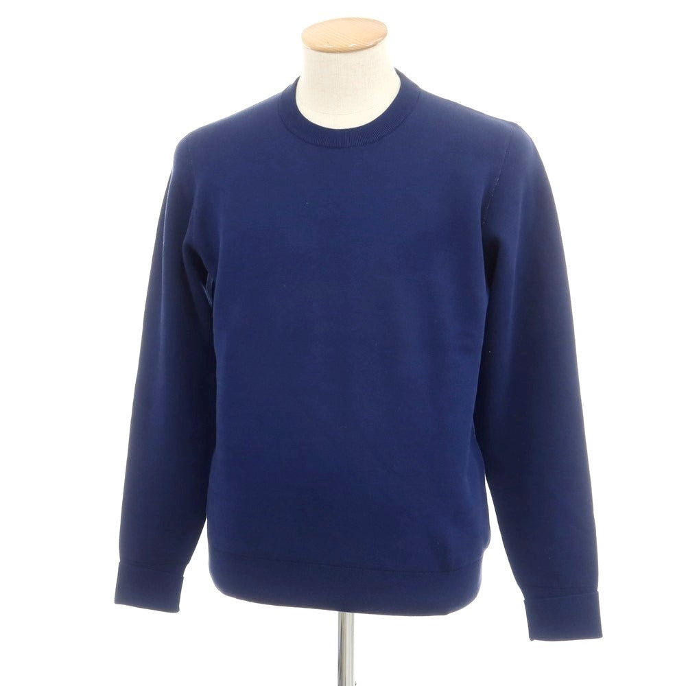 【中古】【未使用】リベラーノ&リベラーノ LIVERANO&LIVERANO ハイゲージコットン クルーネック ニット ライトネイビー【 46 】【 状態ランクS 】【 メンズ 】