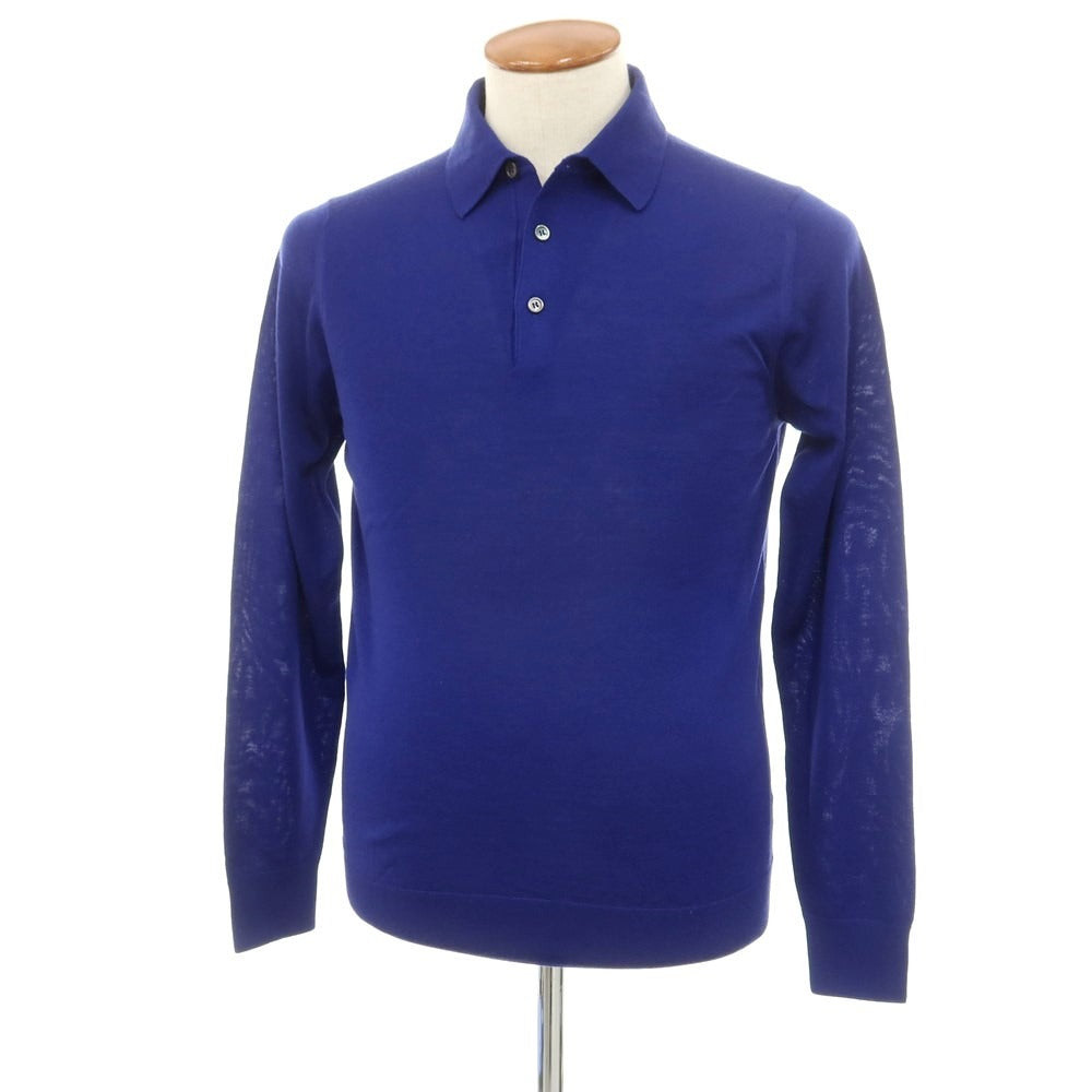 【中古】リベラーノ&リベラーノ LIVERANO&LIVERANO ウール 長袖 ポロニット ロイヤルブルー【サイズ46】【BLU】【A/W】【状態ランクB】【メンズ】